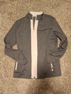 Chico's Gray Zip Front Jacket